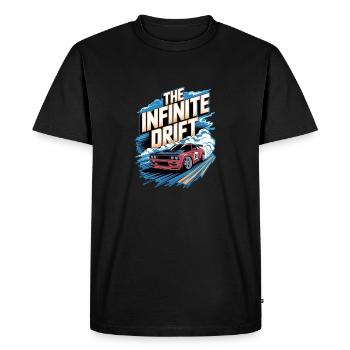 infinite drift - course voiture - T-shirt Premium bio Homme - noir - Devant - Nico (187cm)