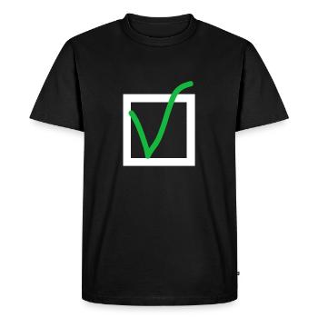 Tick off - Men's Premium Organic T-Shirt - black - Front - Nico (187cm)