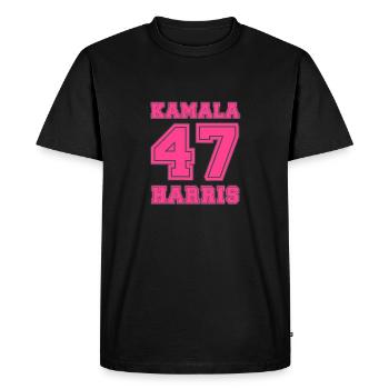 Kamala Harris, 47th President of the USA - Men's Premium Organic T-Shirt - black - Front - Nico (187cm)