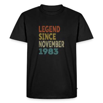 Vintage Legend Depuis Novembre 1983, 41ème anniversaire - T-shirt Premium bio Homme - noir - Devant - Nico (187cm)