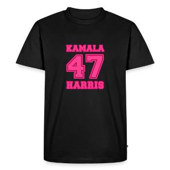 Kamala Harris, 47th President of the USA - Men's Premium Organic T-Shirt - black - Front - Nico (187cm)