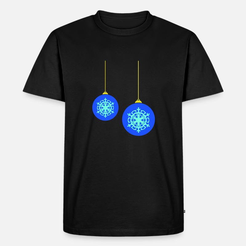 weihnachtskugeln - Männer Premium Bio T-Shirt - Schwarz