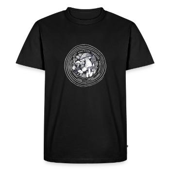 Pilze Natur Champignons Nature - T-shirt Premium bio Homme - noir - Devant - Nico (187cm)