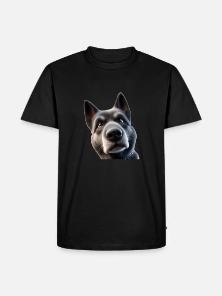 Dog Head 2 - Men's Premium Organic T-Shirt - black