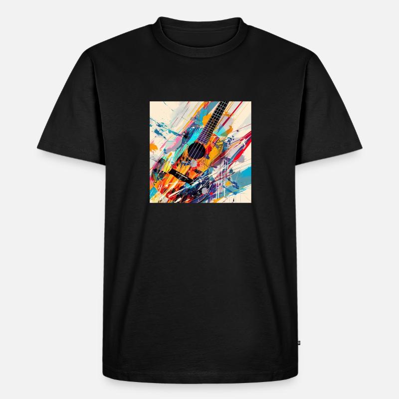 Ukulele - Männer Premium Bio T-Shirt - Schwarz