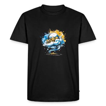 LA BULLE ET UN TOURBILLON - T-shirt Premium bio Homme - noir - Devant - Nico (187cm)