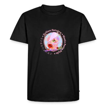 Japan Italy Noodles Kawaii - Men's Premium Organic T-Shirt - black - Front - Nico (187cm)