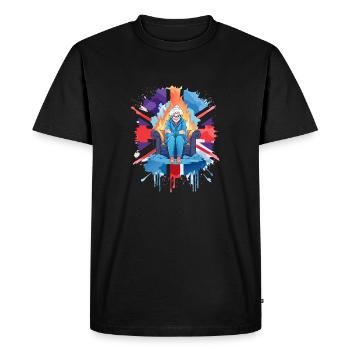 Freezing British Pensioner - Men's Premium Organic T-Shirt - black - Front - Nico (187cm)