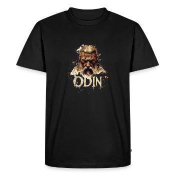 Odin, Allemands germaniques, Wotan, Dieu germanique, Vikings - T-shirt Premium bio Homme - noir - Devant - Nico (187cm)