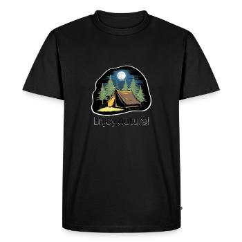 TENTES DANS LES BOIS - T-shirt Premium bio Homme - noir - Devant - Nico (187cm)