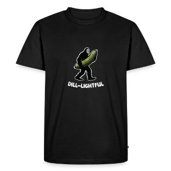 Dill-lightful Pickle Dill Bigfoot Sasquatch Sungl - Men's Premium Organic T-Shirt - black - Front - Nico (187cm)