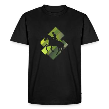 Cheval Fer à cheval - T-shirt Premium bio Homme - noir - Devant - Nico (187cm)