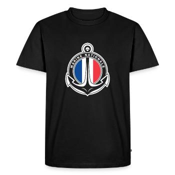 Marine Nationale - T-shirt Premium bio Homme - noir - Devant - Nico (187cm)