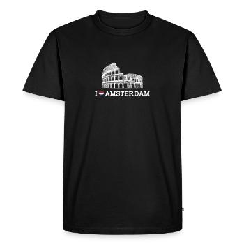 I Love Colosseum Amsterdam Cool Netherlands Lover - Men's Premium Organic T-Shirt - black - Front - Nico (187cm)