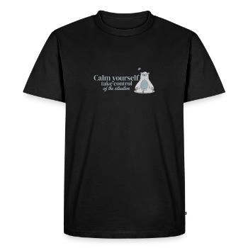 Motivationsbär Ours motivant - T-shirt Premium bio Homme - noir - Devant - Nico (187cm)