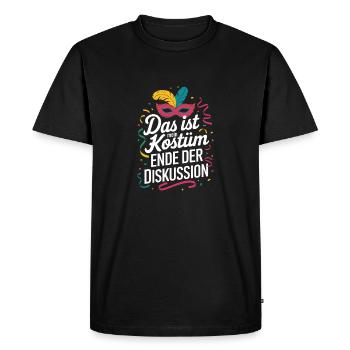 C’est mon costume Fin de la discussion - T-shirt Premium bio Homme - noir - Devant - Nico (187cm)