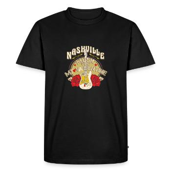 Valentine's Day in Nashville Music - Men's Premium Organic T-Shirt - black - Front - Nico (187cm)