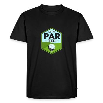 Let’s Par Tee Golf Golfeur - T-shirt Premium bio Homme - noir - Devant - Nico (187cm)