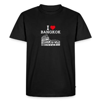 J’aime Bangkok Lover Colisée Cool Drapeau de la Thaïlande - T-shirt Premium bio Homme - noir - Devant - Nico (187cm)