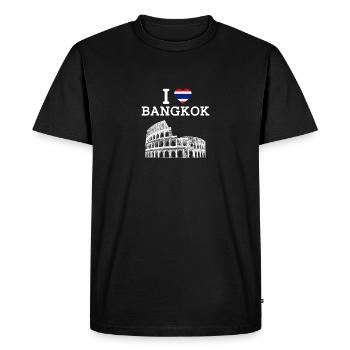 J’aime Bangkok Tourisme frais Thaïlande Amoureux Drapeau - T-shirt Premium bio Homme - noir - Devant - Nico (187cm)