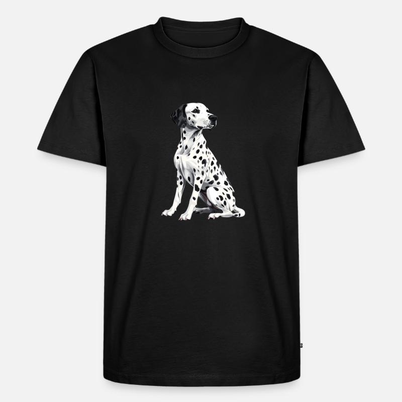 Dalmatiner - Männer Premium Bio T-Shirt - Schwarz