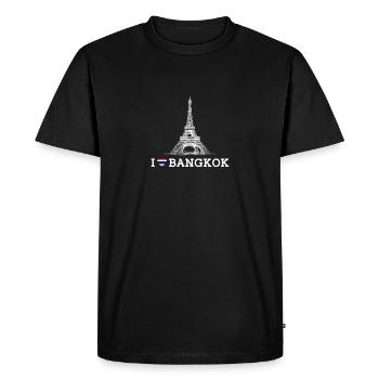 Amoureux de la Tour Eiffel Thaïlande J’aime Bangkok Drapeau - T-shirt Premium bio Homme - noir - Devant - Nico (187cm)