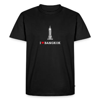 J’aime Bangkok Cool State Thaïlande Lover Heart Pun - T-shirt Premium bio Homme - noir - Devant - Nico (187cm)