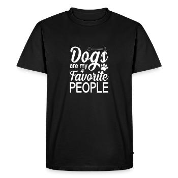 Les chiens sont mes personnes préférées Design - T-shirt Premium bio Homme - noir - Devant - Nico (187cm)