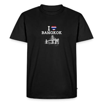 J’aime Bangkok Cool Thaïlande Golden Gate Bridge - T-shirt Premium bio Homme - noir - Devant - Nico (187cm)