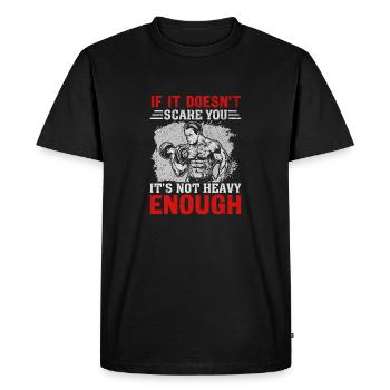 N’ayez pas peur des poids lourds - T-shirt Premium bio Homme - noir - Devant - Nico (187cm)