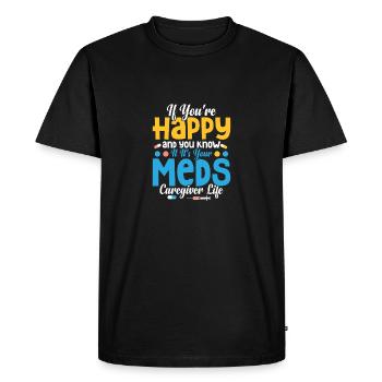 Si vous êtes heureux et que vous connaissez un aidant aidant - T-shirt Premium bio Homme - noir - Devant - Nico (187cm)
