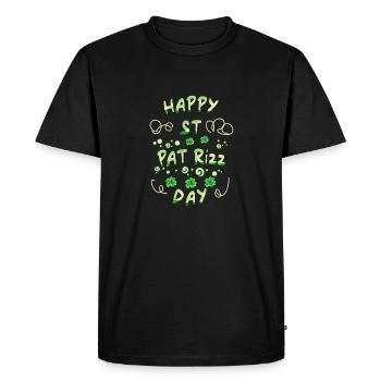 Shamrock Irish Rizz Lucky St Patricks Day - Men's Premium Organic T-Shirt - black - Front - Nico (187cm)