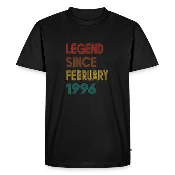 Légende Depuis Février 1996 Hommes Femmes Millésime 1996 - T-shirt Premium bio Homme - noir - Devant - Nico (187cm)
