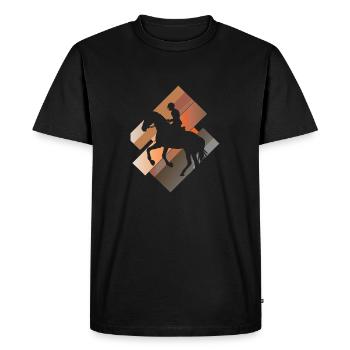 Chevaux Wild Horse Ross - T-shirt Premium bio Homme - noir - Devant - Nico (187cm)