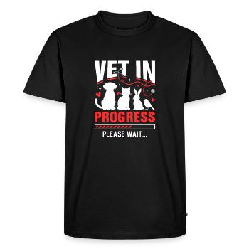 Vétérinaire en formation Lustig - T-shirt Premium bio Homme - noir - Devant - Nico (187cm)