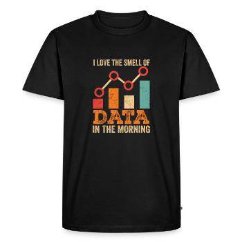 Data Analysis Lover Statistics Nerd - Men's Premium Organic T-Shirt - black - Front - Nico (187cm)