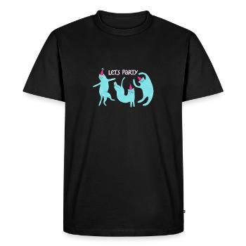 Party Cats Feiern Party Cats Celebration - Men's Premium Organic T-Shirt - black - Front - Nico (187cm)
