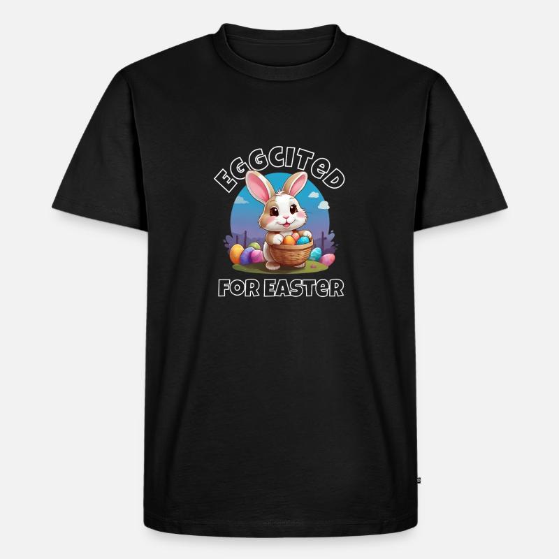 Eggcited for Easter - Men's Premium Organic T-Shirt - black