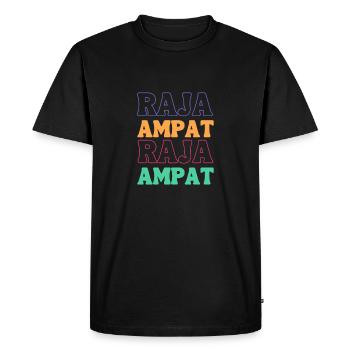Colorful Raja Ampat - Men's Premium Organic T-Shirt - black - Front - Nico (187cm)