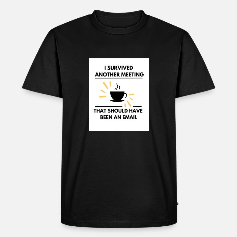 Witziges Arbeitsdesign - Männer Premium Bio T-Shirt - Schwarz