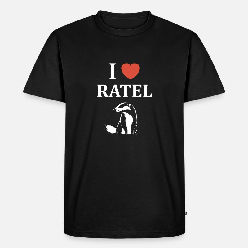Honigdachs - Männer Premium Bio T-Shirt - Schwarz