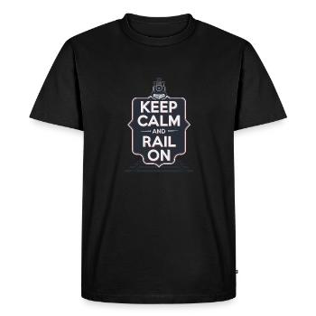 RESTEZ CALME ET CONTINUEZ À VOUS PLAINDRE - T-shirt Premium bio Homme - noir - Devant - Nico (187cm)