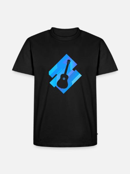 Gitarre Elektrogitarre Shouter - Männer Premium Bio T-Shirt - Schwarz