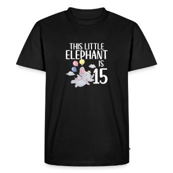 Elephant Lovers Gifts - Men's Premium Organic T-Shirt - black - Front - Nico (187cm)