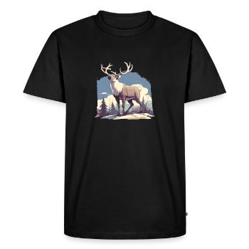 Renne Renne - T-shirt Premium bio Homme - noir - Devant - Nico (187cm)