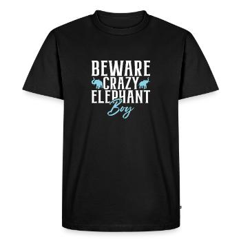 Cadeaux d’amoureux des éléphants - T-shirt Premium bio Homme - noir - Devant - Nico (187cm)
