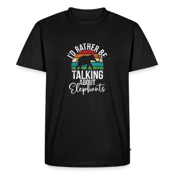 Elephant Lovers Gifts - Men's Premium Organic T-Shirt - black - Front - Nico (187cm)