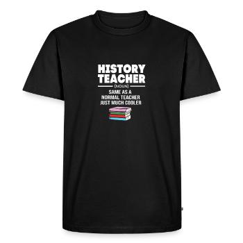 Historien historique Histoire - T-shirt Premium bio Homme - noir - Devant - Nico (187cm)
