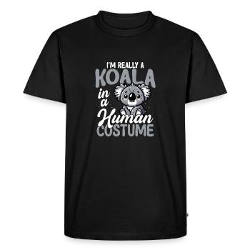Koala En Costume D’humain Drôle - T-shirt Premium bio Homme - noir - Devant - Nico (187cm)