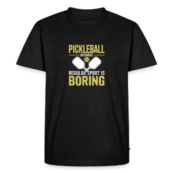 Pickleball Pickleball Joueur de Pickleball Cadeau - T-shirt Premium bio Homme - noir - Devant - Nico (187cm)